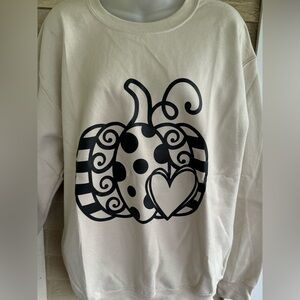 Medium Gildan Crew Sweatshirt. Sandy Beige Color